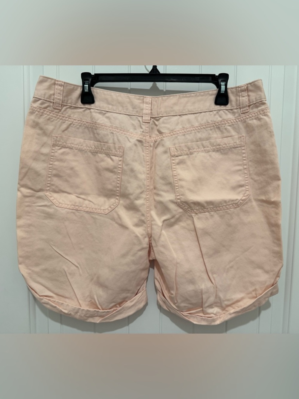 Ann Taylor LOFT 14 Soft Blush Roll-Cuff Bermuda Shorts sz 14